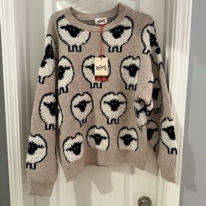 Target X Woolrich Women's Sheep Pattern Sweater - Tan and Black